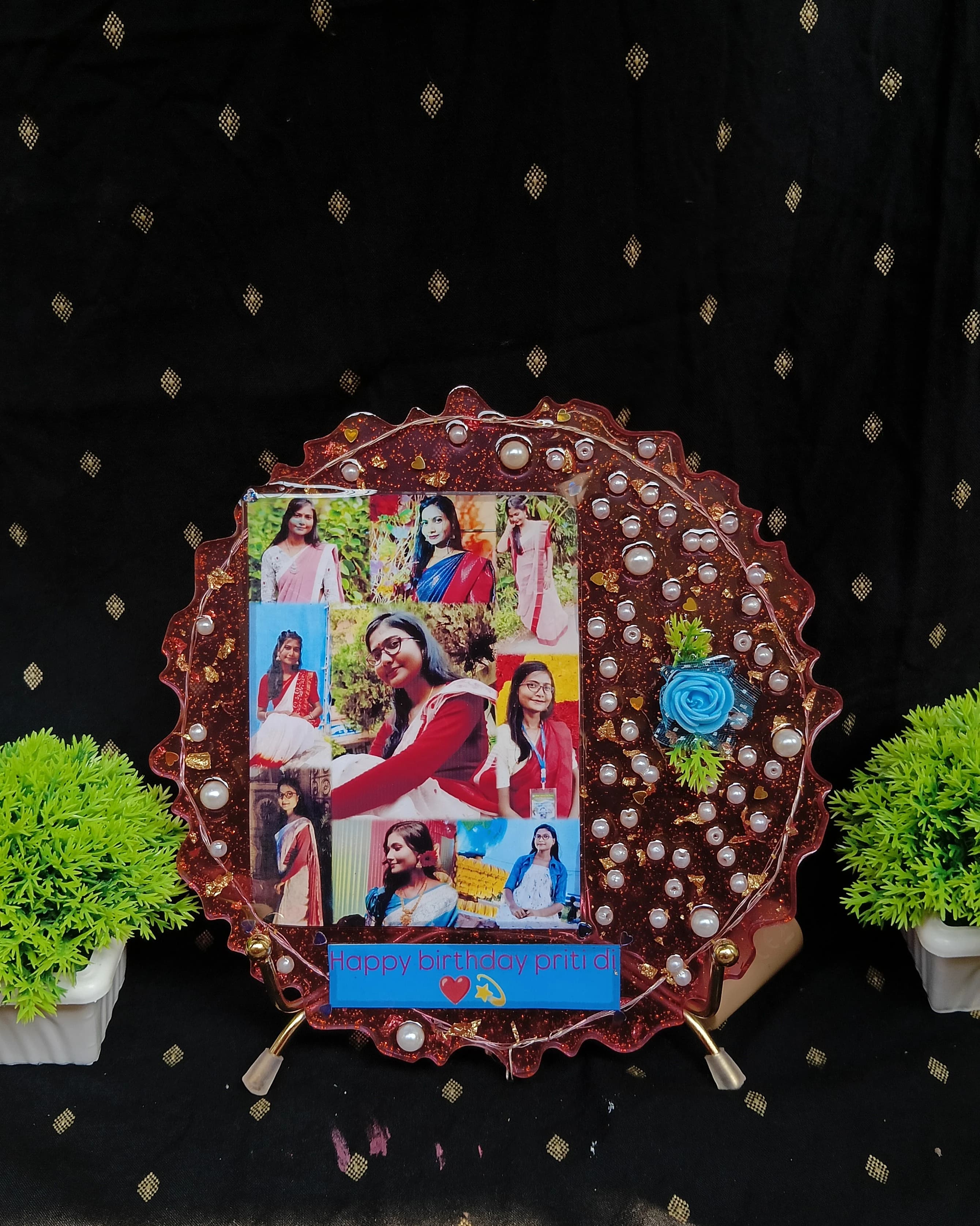 Resin photo frame - Handmade Resin Art by Nyxora Arts